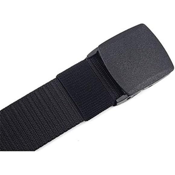 3-Pack Nylon Canvas Belt Plastic Buckle Belt Travel Adjustable Nylon Web Slide - Picture 5 of 6